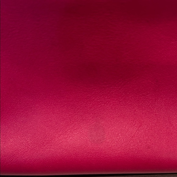 Coach Leather Mini Demi Baguette Fuchsia Wristlet - Picture 6 of 12